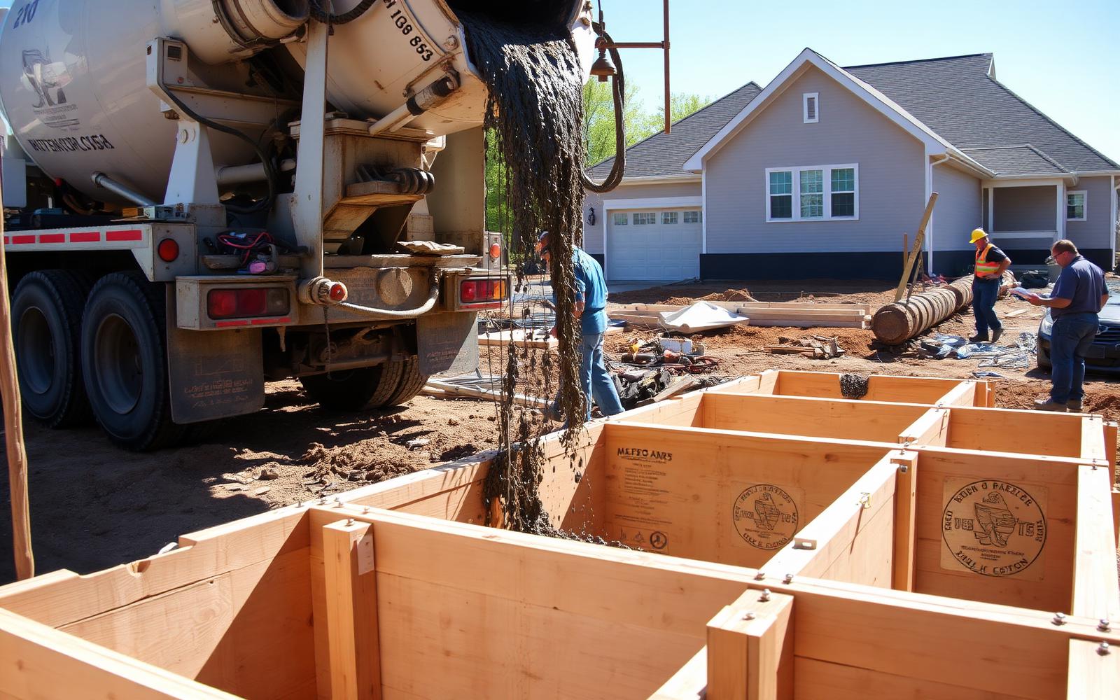 Concrete crew placing a post-tension slab foundation for an ADU in Long Beach, California