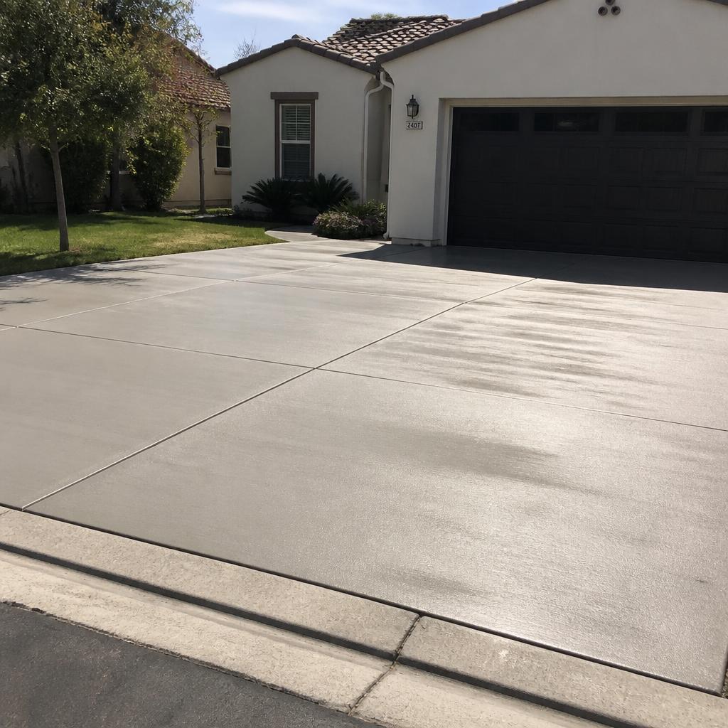 Broom-finish driveway · 620 sq ft concrete project completed by Moderncore Concrete in Glendale, CA