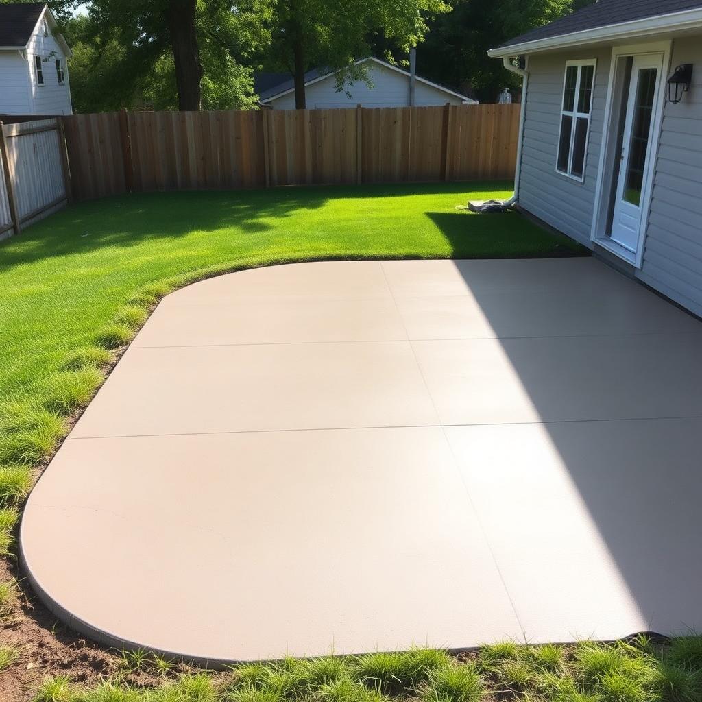 Backyard patio slab · 400 sq ft concrete project completed by Moderncore Concrete in Burbank, CA